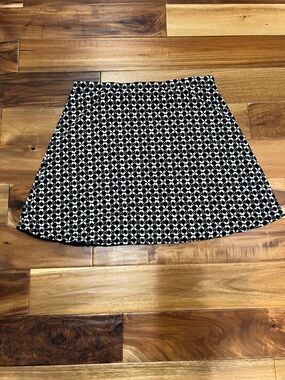 Reversible Black & White Geo Print Mini Skirt
